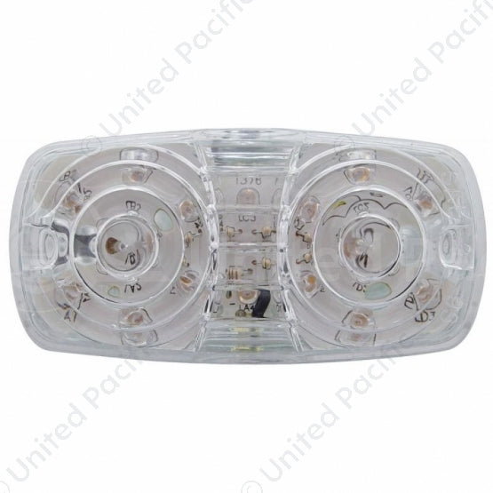 16 LED 4" X 2" Rectangular Light (Clearance/Marker)- Amber LED/Clear Lens