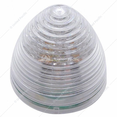 2" ROUND BEEHIVE LIGHT (CLEARANCE/MARKER) - AMBER LED/CLEAR LENS