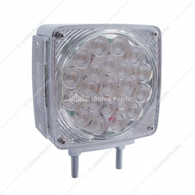 Image of the United Pacific Driver Single Stud Double Face Turn Signal Light – Amber& Red/Clear Part # 38705
