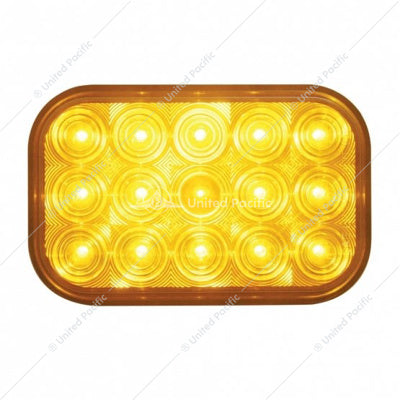 15 LED RECTANGULAR TURN SIGNAL LIGHT - AMBER LED/AMBER LENS