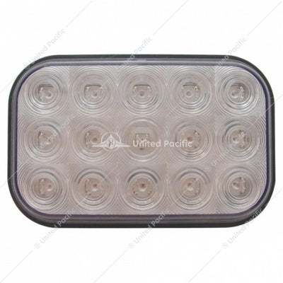 15 LED RECTANGULAR LIGHT (STOP, TURN & TAIL) - RED LED/CLEAR LENS