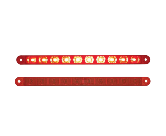 Image of the United Pacific Red/Red 9" Turn Signal LED Light Bar – 10 Diodes Part number: 38943