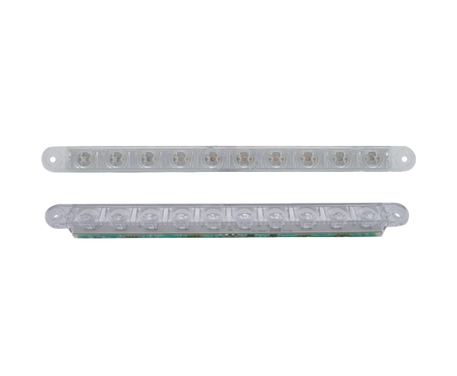 Image of the United Pacific Amber/Clear 9" Turn Signal LED Light Bar – 10 Diodes Part number: 38944