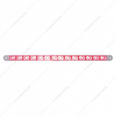 14 LED 12" LIGHT BAR (STOP, TURN & TAIL) - RED LED/CLEAR LENS