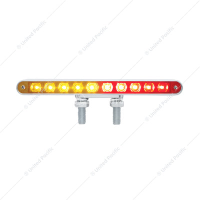 9" DOUBLE FACE LIGHT BAR - AMBER & RED LED/AMBER & RED LENS-20 LED
