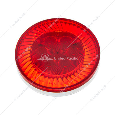 4" ROUND TURBINE LIGHT (STOP, TURN & TAIL) - RED LED/RED LENS-16 LED