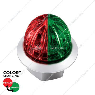 3/4" MINI WATERMELON DOUBLE FURY LIGHT WITH CLEAR LENS- RED & GREEN LED