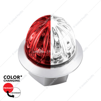 3/4" MINI WATERMELON DOUBLE FURY LIGHT WITH CLEAR LENS - RED & WHITE LED