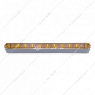 10 LED 9" TURN SIGNAL LIGHT BAR WITH BEZEL - AMBER LED/AMBER LENS