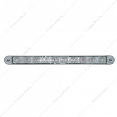 10 LED 9" TURN SIGNAL LIGHT BAR WITH BEZEL - AMBER LED/CLEAR LENS