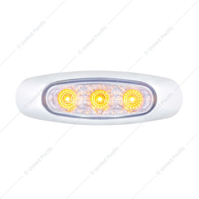 5 LED Reflector Light (Auxiliary/Utility) with side ditch light - Amber LED/Clear Lens (BULK)