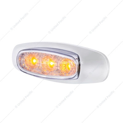 5 LED Reflector Light (Auxiliary/Utility) with side ditch light - Amber LED/Clear Lens (BULK)