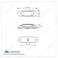 5 LED Reflector Light (Auxiliary/Utility) with side ditch light - Amber LED/Clear Lens (BULK)