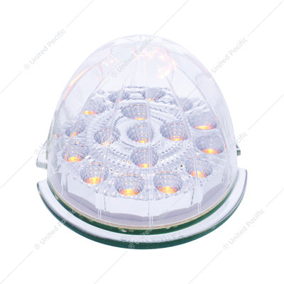 17 LED Amber/Clear Dual Function Reflector Cab light