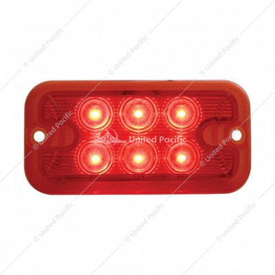 6 LED DUAL FUNCTION LIGHT - RED LED/RED LENS