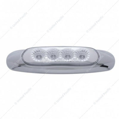 4 LED REFLECTOR LIGHT (CLEARANCE/MARKER) - AMBER LED/CLEAR LENS