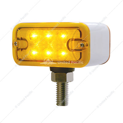 United Pacific 15 LED 3” Dual Function Double Face Light – Amber/Red Lens For Truck Turn Signals (39561)