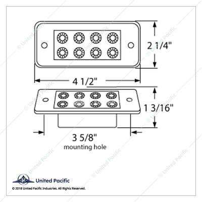 8 LED Cab Light for Freightliner Century(1996-2011) and Columbia(2001-2017) - Amber LED/Amber Lens