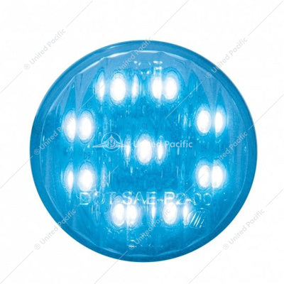 9 LED 2" Auxiliary + Blue LED/Clear Lens