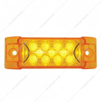 13 LED REFLECTOR RECTANGULAR LIGHT (CLEARANCE/MARKER) - AMBER LED/AMBER LENS