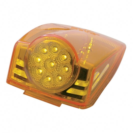 19 LED Reflector Square Cab Light - Amber LED/Amber Lens