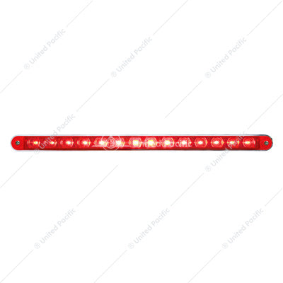 17-1/4" REFLECTOR LIGHT BAR ONLY (STOP, TURN & TAIL) - RED LED/RED LENS-23 SMD LED Red/Red Park, Turn, Clearance