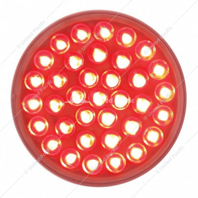 36 LED 4" ROUND LIGHT (STOP, TURN & TAIL) - RED/CLEAR LENS (Bulk)