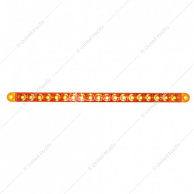 19 LED 12" Reflector Turn Signal Light Bar- Amber/Amber