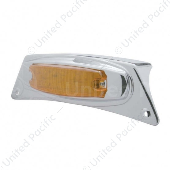 Chrome Fender Light Bracket With 12 LED Light - Amber LED