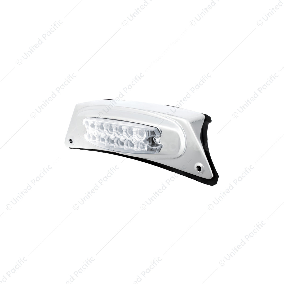 Chrome Fender Light Bracket With 12 LED Reflector Light - Amber LED/Clear Lens