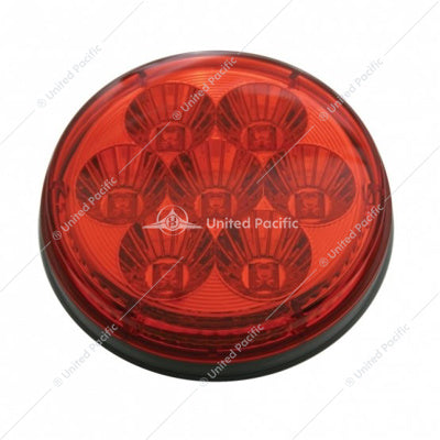 4" ROUND REFLECTOR LIGHT (STOP, TURN & TAIL) - RED LED/RED LENS-7 LED