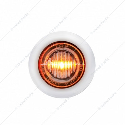 3 LED 3/4" MINI LIGHT WITH BEZEL (CLEARANCE/MARKER) - AMBER LED/CLEAR LENS