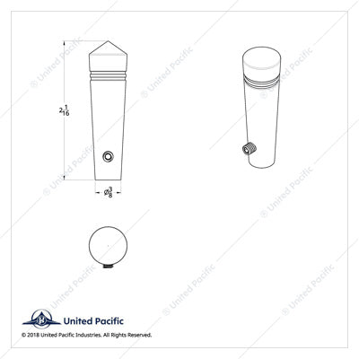 SHORT PETERBILT TOGGLE SWITCH EXTENSION - POINTED