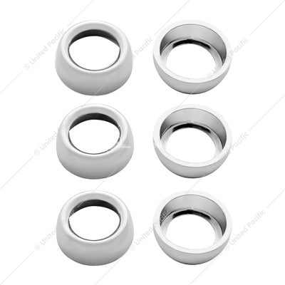 Chrome Plastic Toggle Switch Nut Cover For Freightliner 6-Pack