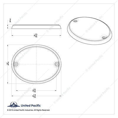 Kenworth Chrome Oval CB Radio Speaker Cover For W900L/T600(1996-2005) and T800(1986-2005)