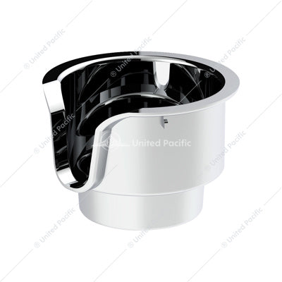 CHROME CUP HOLDER INSERT FOR KENWORTH W900/T800/T600 (2002-2008) & PETERBILT 379/378 (2001-2005)