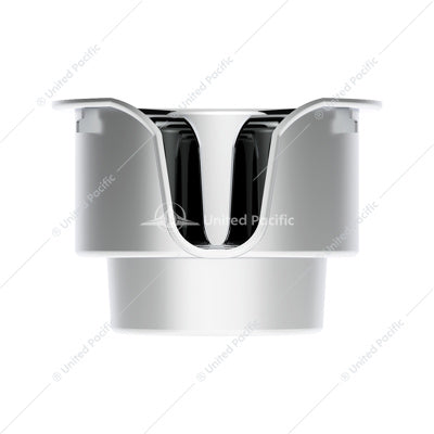 CHROME CUP HOLDER INSERT FOR KENWORTH W900/T800/T600 (2002-2008) & PETERBILT 379/378 (2001-2005)