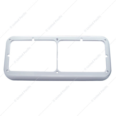Rectangular Chrome Plastic Headlight Bezel 4" x 6"