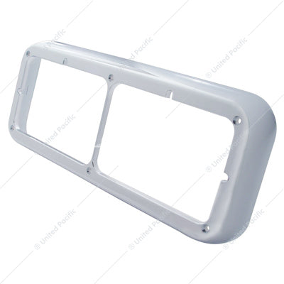 Rectangular Chrome Plastic Headlight Bezel 4" x 6"