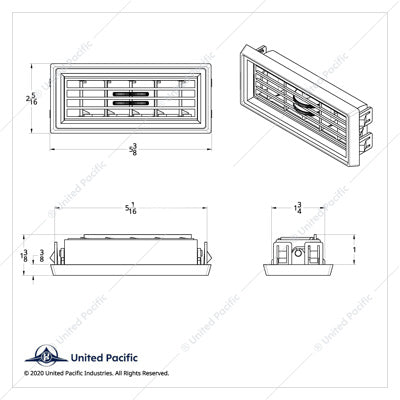 Peterbilt (1987-2000) A/C Vent-Large