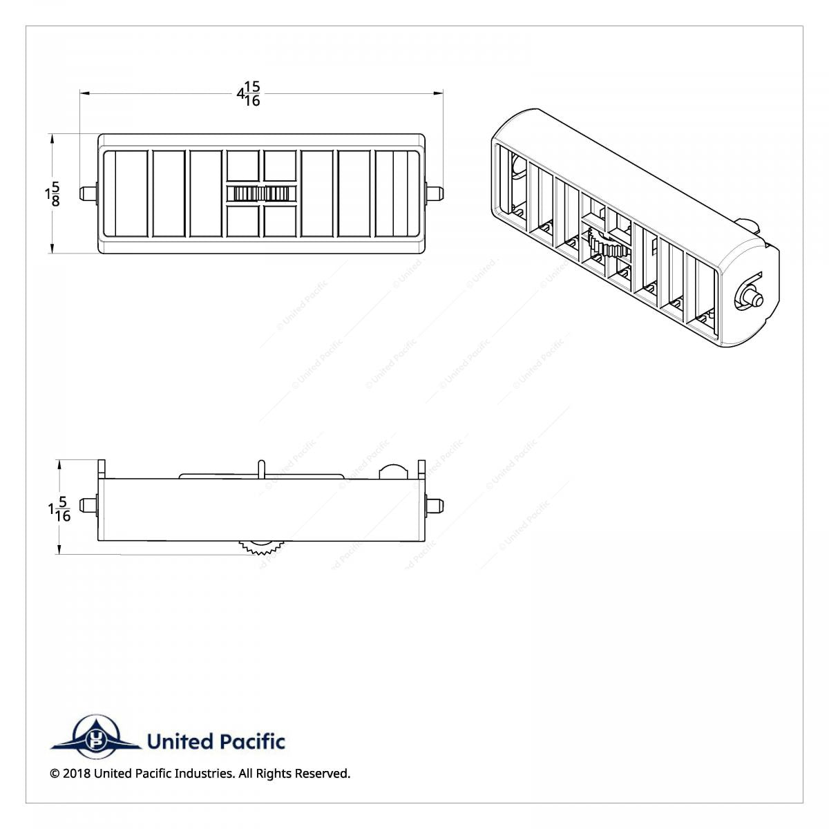 Chrome Plastic A/C Vent For 1989-2010 Freightliner FLD/Classic - Passenger