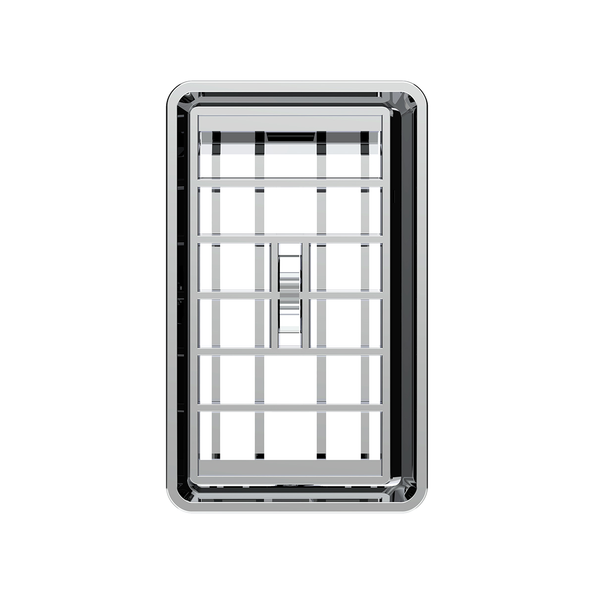 Chrome Plastic A/C Vent With Cross Grids for 1989-2010 Freightliner FLD/Classic - Driver