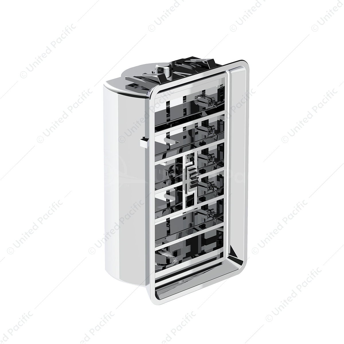 Chrome Plastic A/C Vent With Cross Grids for 1989-2010 Freightliner FLD/Classic - Driver