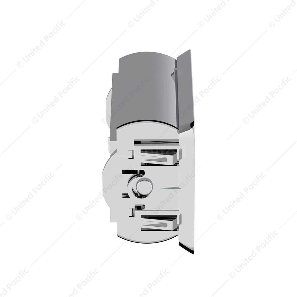 Chrome Plastic A/C Vent With Cross Grids for 1989-2010 Freightliner FLD/Classic - Driver