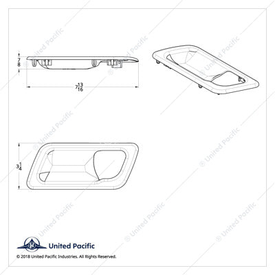 Chrome Door Handle Trim Peterbilt 389, 386, & 387 (2006+) Pair