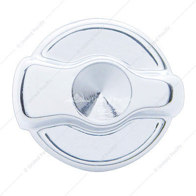 Chrome Plastic A/C Control Knob for Peterbilt 2005 & Older - Indented