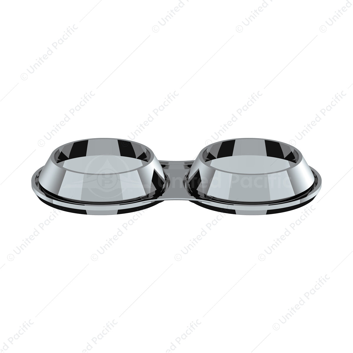 Kenworth Small 2 Double Gauge Cluster Bezel With Visor