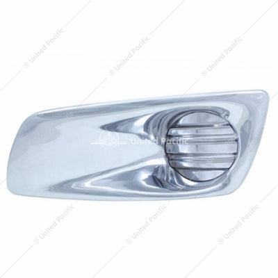 Chrome Plastic Fog Light Cover without Light Opening for 2008-2017 Kenworth T600- Driver