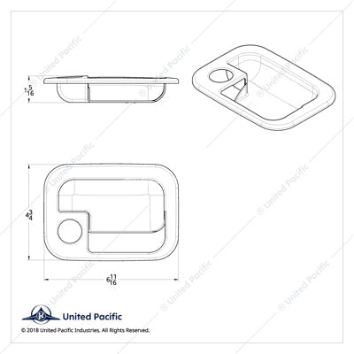 Chrome Door Handle - Trim Driver Side - Peterbilt 2004+ and Kenworth 2003+