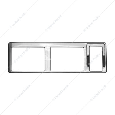 CHROME PLASTIC 7-ROCKER SWITCH BEZEL FOR 2013-2021 PETERBILT 579